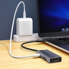 TeknoKapsül Dm CHB059 Type-C To 4K HDMI 2*usb-A Pd 60W Sd ve Micro Sd Kart Okuyucu Çoklayıcı Hub