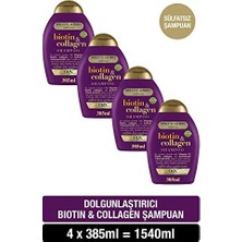 TeknoKapsül Ogx Dolgunlaştırıcı  & Kolajen Şampuan (4 x 385 Ml)