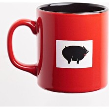 TeknoKapsül Can Dükkân Kupa (Dışı Kırmızı Içi Siyah Seramik) - Ed. Ser.2 - George Orwell/hayvan Çiftliği