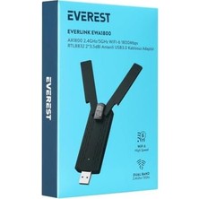 TeknoKapsül EWA1800 1800MBPS 2.4ghz/5ghz Wıfı-6 AX1800 RTL8832 2 * 3.5dbi Usb3.0 Kablosuz Adaptör