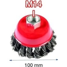 TeknoKapsül Siyah Çanak Tel Fırça 100 mm