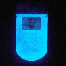 Hobiflex Fosfor Tozu Gök Mavisi Karanlıkta Parlayan Epoksi Reçine ve Sanatsal Fosfor 35 gr