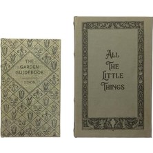 TeknoKapsül Co-Op Mdf ve Kanvas Kitap, 2'li Set All The Things Saklama Kutusu, Doğal, 2