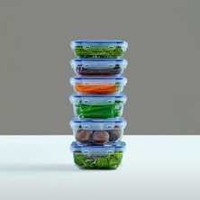 TeknoKapsül Sızdırmaz Kapaklı 6'lı Saklama Kabı Seti, Contalı Pp Plastik, Çeşitli Boyutlar (3X975 Ml, 3X1400 Ml), Gıdaları Güvenle Saklayın, Mutfakta Düzen Sağlayıcı