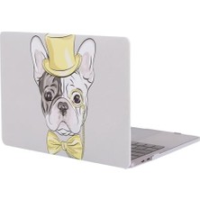 TeknoKapsül Air 13 Kılıf A1369 A1466 Uyumlu Köpek Desenli Tpu Ince Hafif Darbe Emici Lazer Uv Baskılı Sert Koruyucu Kapak Sarı