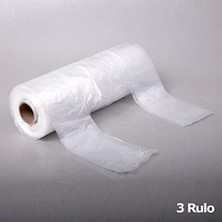 TeknoKapsül Tek Kullanımlık Market Atlet Torba Poşet - Orta Boy - Şeffaf - 200 Adetlik 3 Rulo / 600 Torba