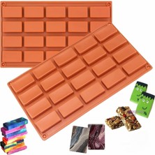 TeknoKapsül Silikon Dikdörtgen Reçine-Epoksi-Polyester-Sabun Kalıbı 20’li Silikon Sarı Sarı ECMELNM21