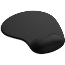 TeknoKapsül Bilek Destekli Jelli Mouse Pad, Oval Kesim, Kaydırmaz Taban, Oyun, Ofis ve Ev Için Fare Altlığı, Ergonomik, Suya Dayanıklı Bileklikli Mouse Pad (Siyah)