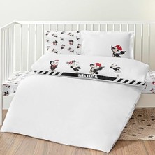 TeknoKapsül Stripe Standart Pamuk Nevresim Takımı, Siyah, Beyaz, Bebek
