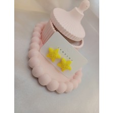 CSAY Moda Sarı Yıldız Küpe