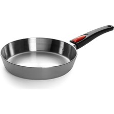 TeknoKapsül 1524CO Paslanmaz Çelik Çok Katmanlı Tava 24 cm Yuvarlak, 5 cm Yüksekliğinde Indüksiyon Için Çıkarılabilir Saplı