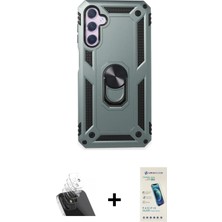 BUTİMAR'S Galaxy A14 4g Ahenk Klasik Koleksiyonu - Şeffaf Pasifik Cam Ekran Koruyucu + Şeffaf Kamera Lens Koruma Cam