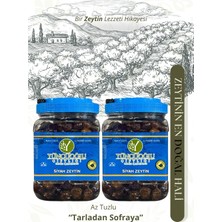 Çiftliği Az Tuzlu Siyah Zeytin - Doğal Fermente Katkısız Kahvaltılık Sele Zeytin 900 gr x 2 Adet