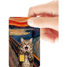 Huggy Craft Çığlık Kedi Yüksek Çözünürlük Parlak Kredi/banka Kart Kaplama Sticker