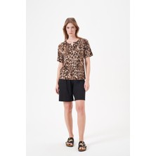 Pjs Kadın Kahverengi Şort Takımı 29003