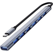TeknoKapsül Vienon USB C Hub 3.0, Alüminyum 7'si 1 Arada USB C Dongle Usb,  Pro, Imac, iPad Pro, Chromebook, Pixelbook, Xps, ve Daha Fazla Tip C Aygıtları Için Uzatın