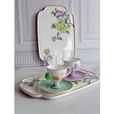 Rossev Porselen Türk Kahve Fincanı Seti 2 Kişilik 7 Parça Glory