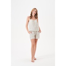 Pjs Kadın Ekru Şort Takımı 29100