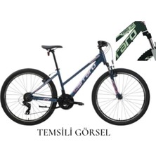 26J Carraro Force 601 Bayan Dağ Bisikleti - Mat Koyu Yeşil Açık Yeşil Pembe - 38 Kadro