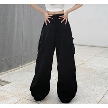 Butik Haki Y2K Extra Salaş Kargo Cepli Pantolon