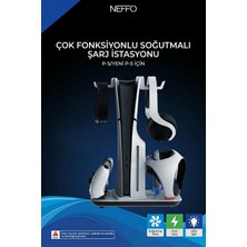 Neffo Ps5, Ps5  Pro Vr2 Gözlük Uyumlu Konsol Soğutma Fanlı Standı ve Oyun Kolu Şarj Istasyonu