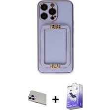 BUTİMAR'S iPhone 13 Pro Max Kozmos Minimal Prime - Siyah Bilvis 5in1 5d Magic Hayalet Cam Ekran Koruyucu + Mor Rainbow Kamera Lens Koruma Cam