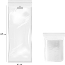 OEM Şeffaf Askılı Kilitli Kumanda Poşeti 16X6,5 cm (100 Adet)