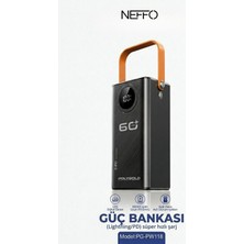 Neffo 60000 Mah Powerbank 60W Süper Hızlı Şarj LED Dijital Göstergeli Taşınabilir Şarj Cihazı (PG-PW118)