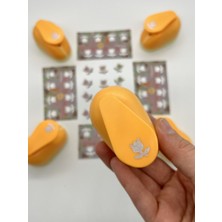 Lale Desenli Orta Boy Turuncu Renk Delgeç Scrapbook Şekil Kesici Punch