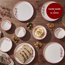 Aryıldız Rosella Kırmızı 10 Parça 4 Kişilik Kahvaltı Takımı