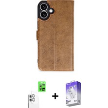 BUTİMAR'S iPhone 16 Siluet Işık Serisi - Siyah Bilvis 5in1 3D Magic Cam Ekran Koruyucu + Beyaz Raze Metal Kamera Lens