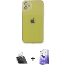 BUTİMAR'S iPhone 12 Ahenk Doku - Siyah Bilvis 5in1 5d Magic Hayalet Cam Ekran Koruyucu + Şeffaf Kamera Lens Koruma Cam