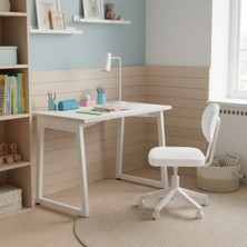 Vilinze Biga Çalışma Ofis Masası ve Deniz Çalışma Ofis Sandalyesi Set - 60X120 cm