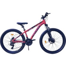 26J Ruut Gruff Hd 21V Dağ Bisikleti - Kırmızı Siyah - 33 Kadro
