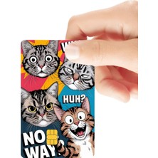 Huggy Craft Kediler Kolaj Parlak Kredi/banka Kart Kaplama Sticker