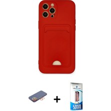 BUTİMAR'S iPhone 12 Pro Max Vadi Çizgi Prime - Siyah 5d Eko Cam Ekran Koruyucu + Turuncu Renkli Kamera Lens Koruma Cam