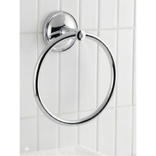 Clk Banyo Bella Duvara Montajlı Yuvarlak Havluluk - Paslanmaz Pirinç Banyo Havlu Halkası Krom