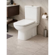  duvara sıfır klozet tam set ( kapak+ıç takım dahil ) kanalsız rimless ve soft kapak