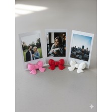 Novarthaus Fiyonk Şeklinde Mini Fotoğraf | Not Tutucu | Kart Tutucu 3 Adet Kurdele/fiyonk