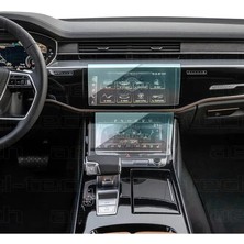 Ael-Tech Audi A8/A8L Navigasyon ve Klima Kontrol Uyumlu 9h Nano Ekran Koruyucu 2'li Set 2022-2025