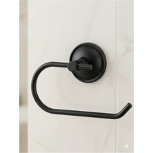 Clk Banyo Bella Paslanmaz Pirinç Duvara Montajlı Kapaksız Tuvalet Kağıtlığı - Modern Banyo Kağıtlık Sıyah