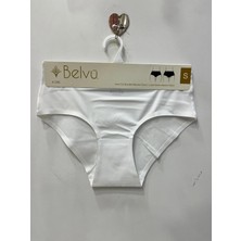 Belvü Kadın Lazer Kesim Dikişsiz Iz Yapmaz Hipster Beyaz Külot