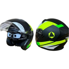 Nero 528 Mat Siyah - Neon Sarı - Yeşil Çenesiz Açık Kask Fiyatları ve Özellikleri