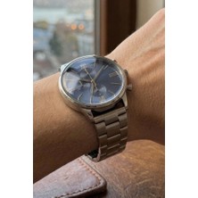 Oqqo Ares Mavi Kadran Gri Kordon Erkek Kol Saati