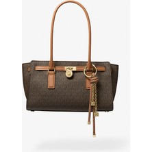 Michael Kors Kadın Hamilton Moderne Küçük Boy Dei Imza Logolu Kahverengi Omuz Çantası 30F5GNXT0B-BRN/ACORN