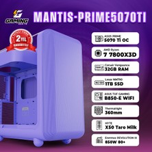 Gaminggentr MANTIS-PRIME5070TI / Amd Ryzen 7 7800X3D / Asus Prıme Geforce Rtx 5070 Ti 16 GB / 32 GB Ram / 1 Tb SSD / Oem Paket
