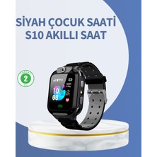 S10 Siyah Akıllı Çocuk Saati Anlık Konum Takibi ve Rota Geçmişi