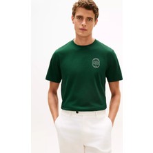 Tommy Hilfiger Erkek Normal Kesim Yuvarlak Yakalı Pamuklu Kısa Kollu Yeşil T-Shirt MW0MW42364-MBN