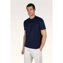 Paul & Shark Erkek Kısa Kol Bisiklet Yaka Rahat Kesim Lacivert T-Shirt 26411038-013