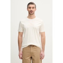 Paul & Shark Erkek Kısa Kol Bisiklet Yaka Rahat Kesim Krem T-Shirt 26411026-108